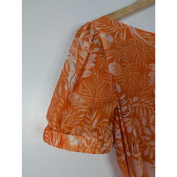 NWT Staud Alix Tangerine Tree Whiskey Belted Maxi Dress - Picture 5 of 12